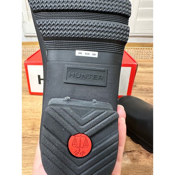 Hunter Women's Original Insulated Chelsea Rain Boots Black Size 8 NIB Waterproof - Picture 11 of 14